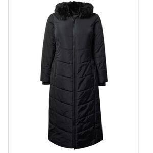 Torrid Plus Size Black Maxi Puffer Snow-Ready Fit & Flare Coat - 2 / 2X